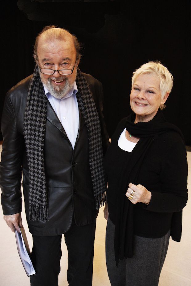 Peter Hall and Judi Dench in rehearsal for A Midsummer Night's Dream at the Rose Theatre 9 feb-20 Mar. Photo by Nobby Clark copy.JPG
