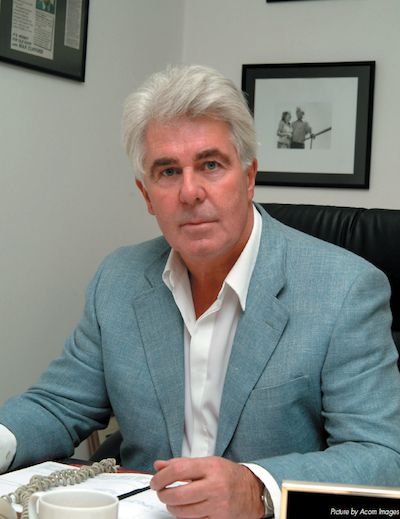 Max Clifford at his desk in 2005