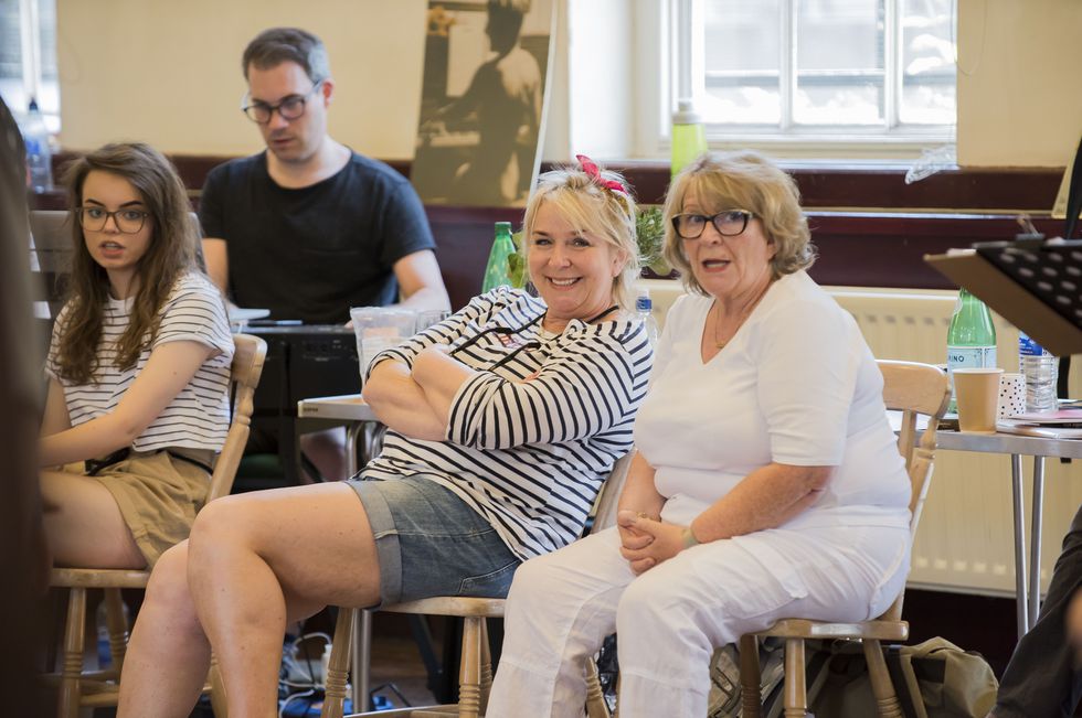 Fern Britton & Pauline Daniels in rehearsals for Calendar Girls The Musical credit Matt Crockett.jpg