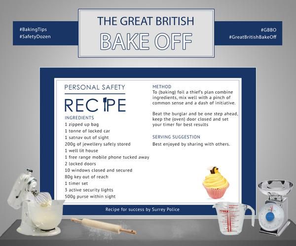great british bake off surrey police