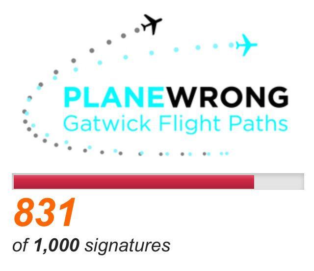 Surrey locals campaign to change to flight paths north of Gatwick Airport
