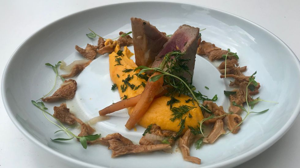 3. Tuna tarragon carrot and girolles IMG_4520.jpeg