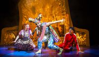 Gracie McGonigal, Kate Donnachie, Qasim Mahmood in Aladdin at the Lyric. Photo Tristram Kenton.jpg