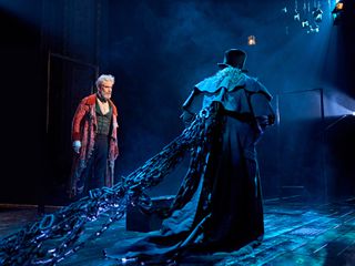 Stephen Mangan (Scrooge) and Andrew Langtree (Marley) in A Christmas Carol at The Old Vic. Credit Manuel Harlan..jpg