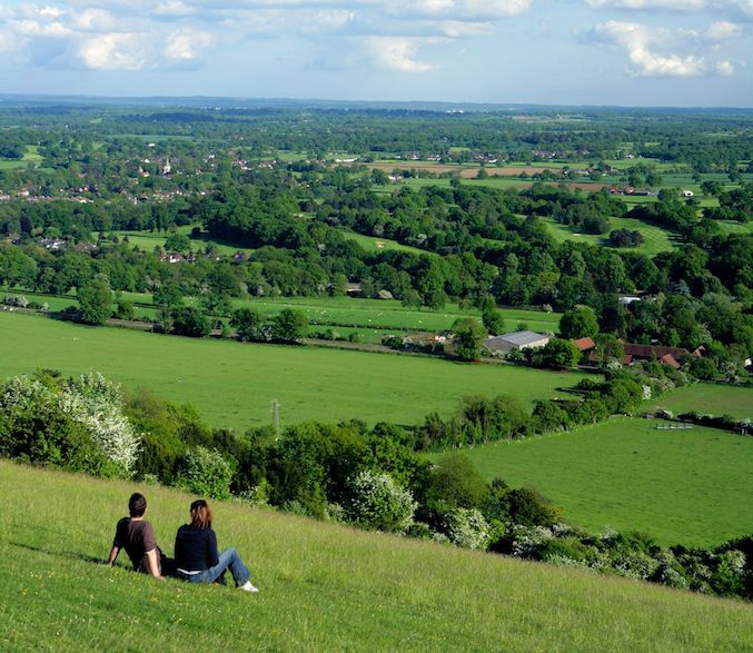 Hilltop view: Box hill, near Dorking